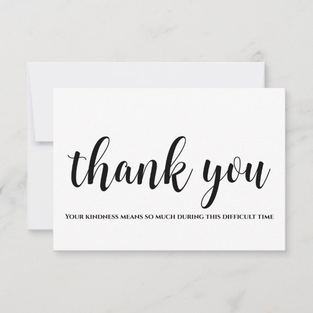 Carte de Merci minimaliste (Devant)
