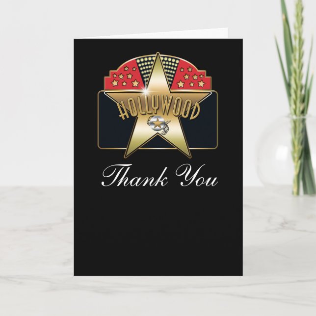 Carte de Merci Vintage Retro Hollywood (Devant)