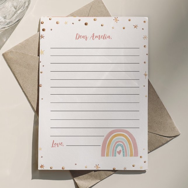 Carte de message Boho Rainbow Time Capsule Note (Créateur téléchargé)