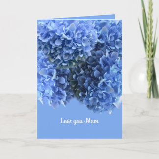 Carte de message de fête des mères aux hortensias 