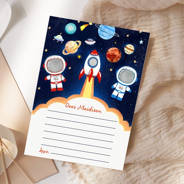 Carte de message de la capsule de fusée spatiale e (Créateur téléchargé)