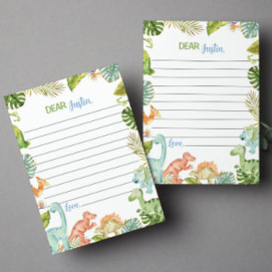 Carte de message de la Capsule de temps Jungle Din