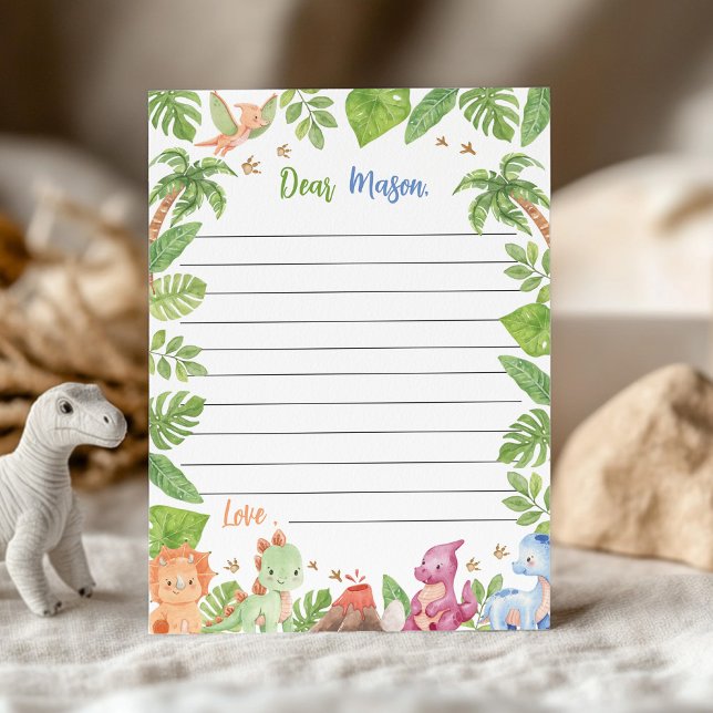 Carte de message de la Capsule de temps Jungle Din (Créateur téléchargé)