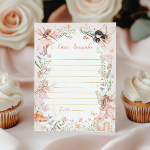 Carte de message de note de la capsule Fairy Garde