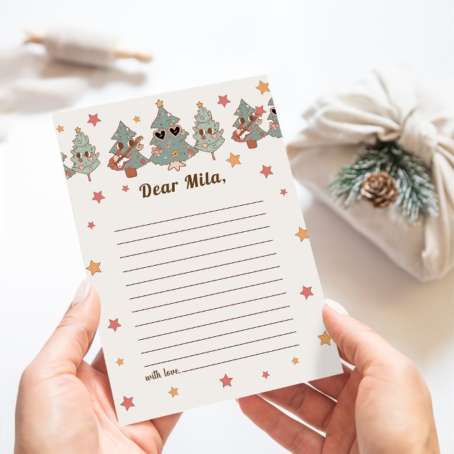 Carte de message de note de temps de Noël Hippie (Créateur téléchargé)