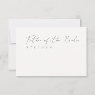 Carte de message minimaliste pour Mariage ivoire é