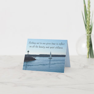 Carte de message personnalisée à voile lisse