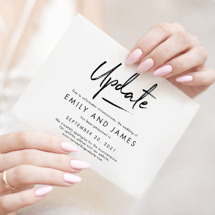 Carte de mise à jour du Mariage couleur modifiable