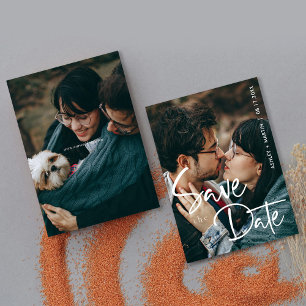 Carte de mise à jour "Save the Date" à l'écriture