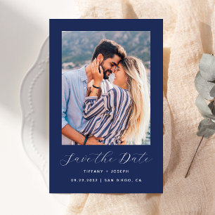 Carte de mise en garde de mariage simple photo ble