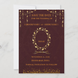 Carte de mise en garde Marron Or