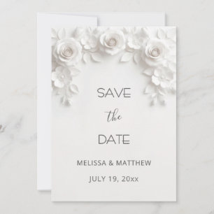 Carte de mise en vente 3D White Roses