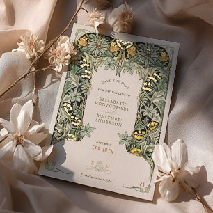 Carte de mise en vente à la date élégance victorie