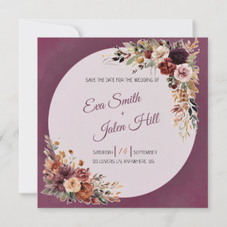 Carte de mise en vente de carte de date de mariage