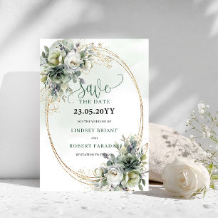 Carte de mise en vente Rustique avec feuillage et 