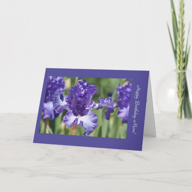 Carte de modèle d'iris de maman de joyeux (Devant)