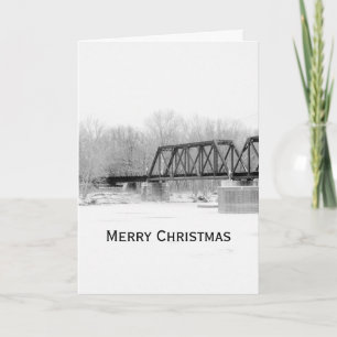 Carte de Modèle photo du pont du train de Noël par