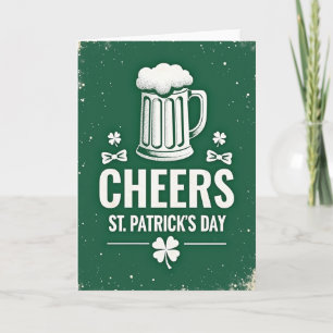 Carte de motif Cheers de bière émeraude