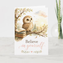 Carte de motivation Chouette Croire en Soi