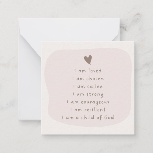 Carte de motivation d'affirmation moderne (Devant)