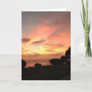 Carte de motivation de coucher du soleil