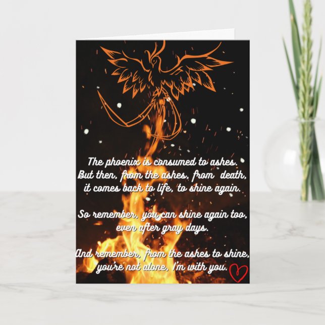 Carte de motivation Phoenix (Devant)