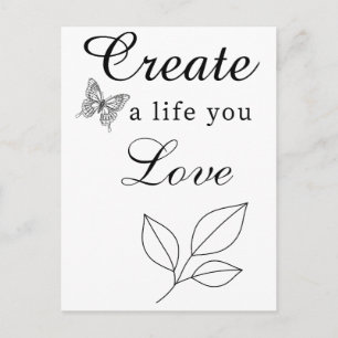Carte de motivation pour créer une vie que vous ai