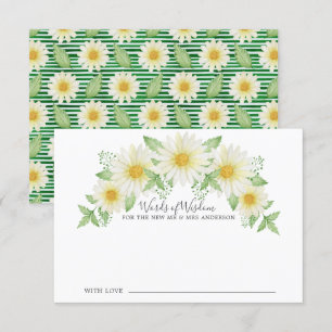 Carte de mots de sagesse Fresh Daisy Bride