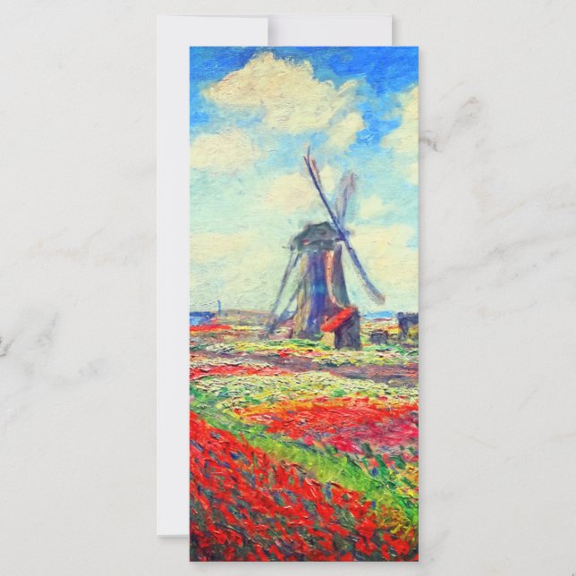 Carte de moulin Monet Tulips (Devant)