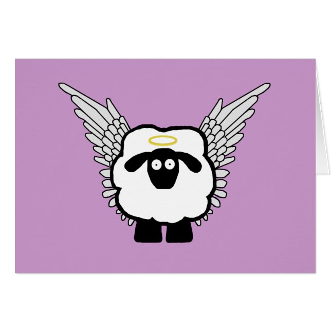 Carte de moutons d'ange (Devant Horizontal)