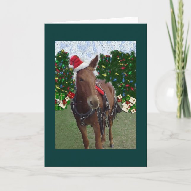 Carte de mule de Joyeux Noël (Devant)