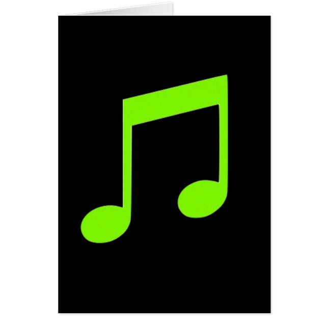 Carte de musique de vert de chaux (Devant)