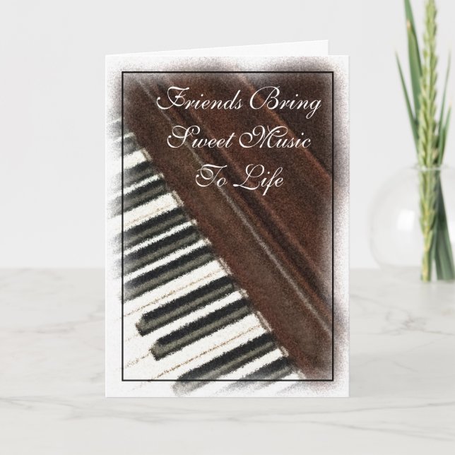 Carte de musique pour les amis (Devant)
