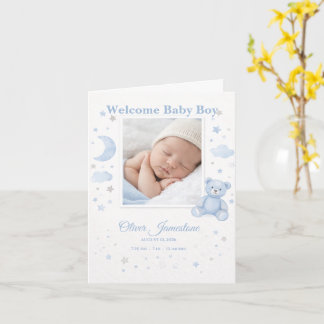 Carte de naissance de bébé avec photo