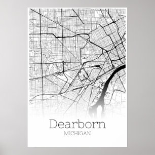 Carte de naissance - Michigan - Poster de carte de
