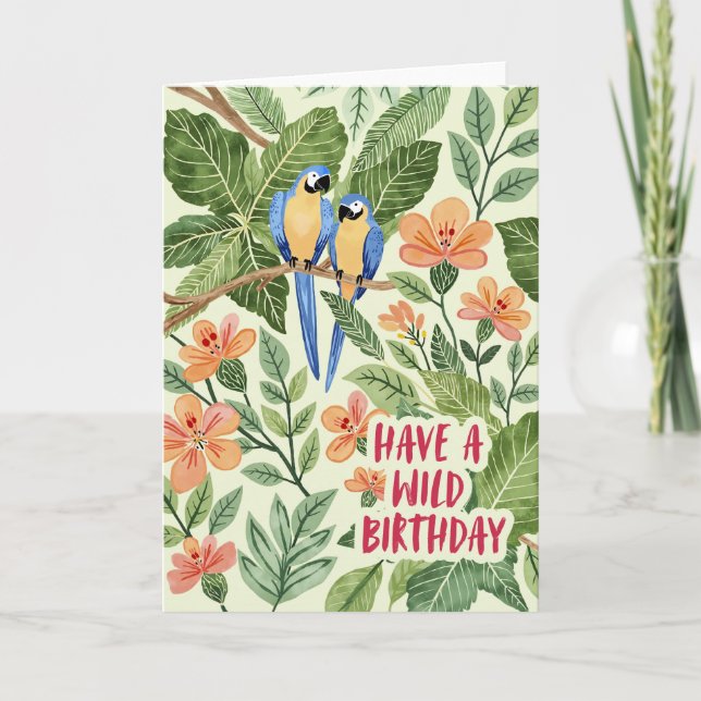 Carte de naissance Wild Macaw Jungle (Devant)