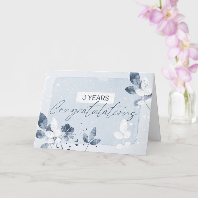 Carte de nature artistique du 3e anniversaire de l (Orchidée)