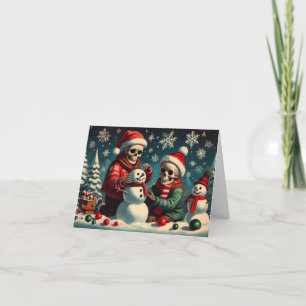 Carte de neige amusante de squelette