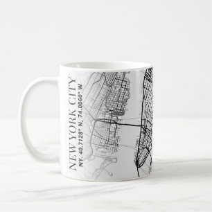 Carte de New York   Café Mug