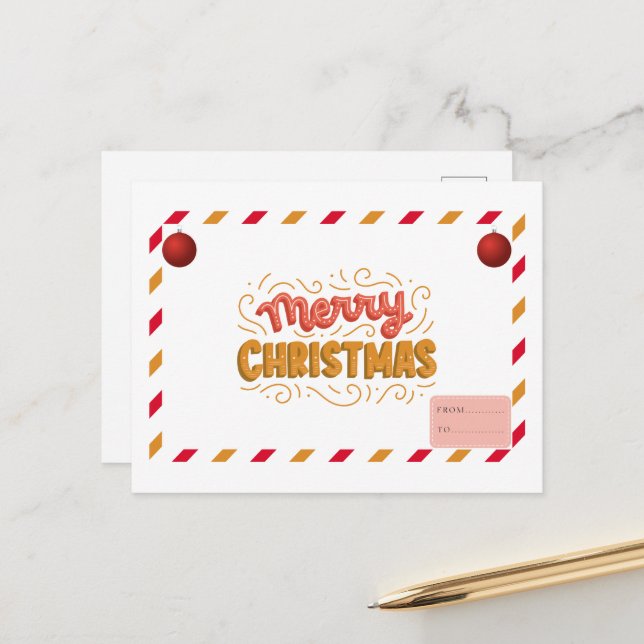 Carte de Noël (Devant/Arrière en situation)