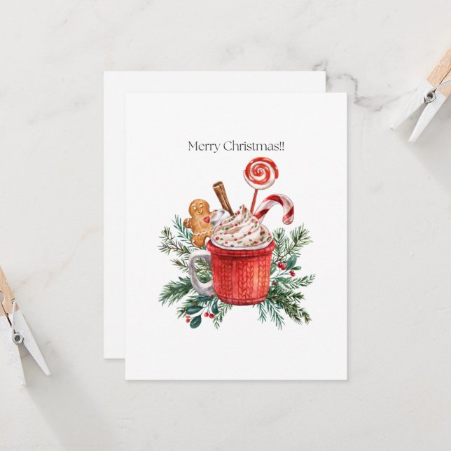 Carte de Noël (Devant/Arrière en situation)