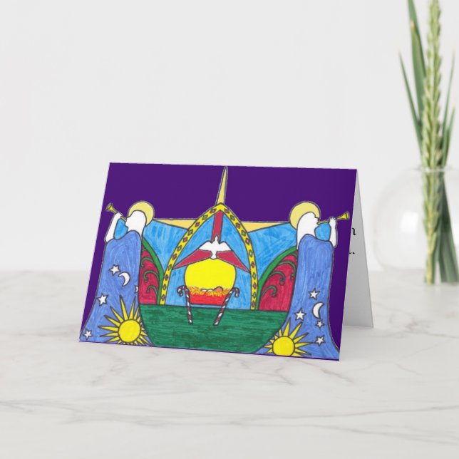 Carte de Noël 2010 bleu sol (Devant)