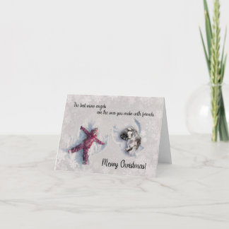 Carte de Noël 2022 Keeshond blanche à l'intérieur