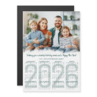 Carte de Noël 2026 - Calendrier photo personnalisé