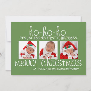 Carte de Noël 3 photo pour bébé