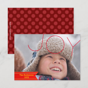 Carte de Noël 3x5 Joy Photo