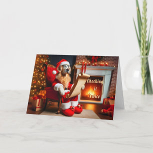 Carte de Noël 5 po x 7 po Golden Retriever Checkin