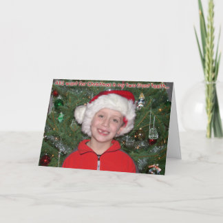 Carte de Noël à deux dents avant