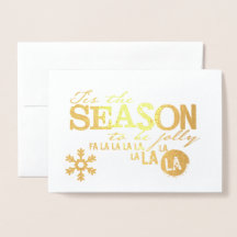 Carte de Noël à Feuille d'Or