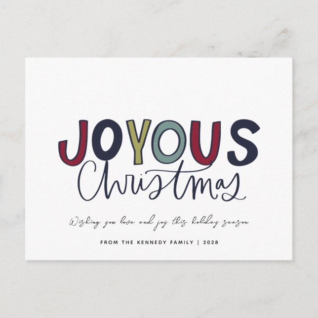 Carte de Noël à la main moderne (Devant)